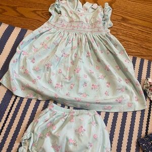 Floral kissy kissy Baby Dress and Bloomers Set